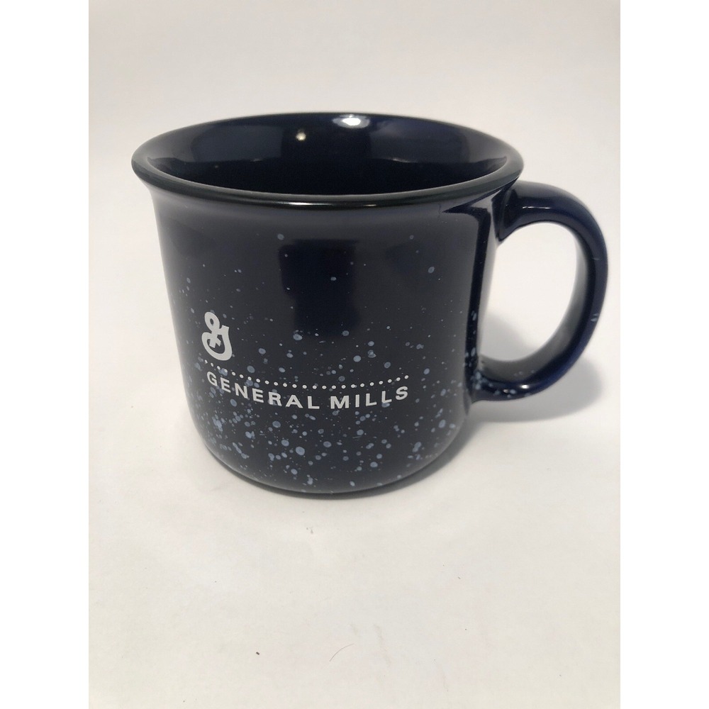 General Mills Coffee Mug Unisex OS Blue Excellent Speckled Campfire Ceramic 12oz